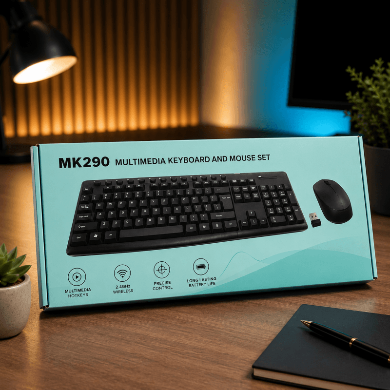 كيبورد وماوس MK290 مكتبي لاسلكي (USB) 2.4 جيجا هيرتز