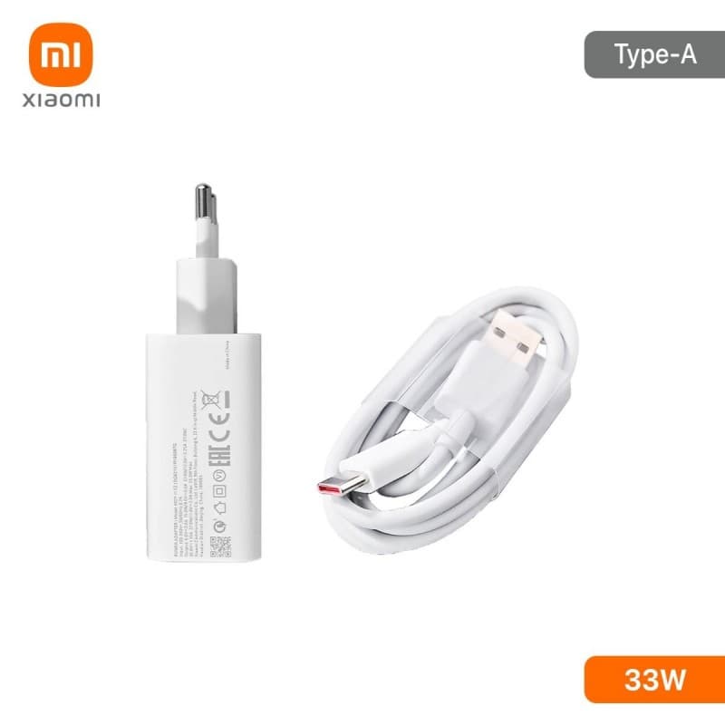 شاحن Xiaomi بقوة 33 واط، منفذ شحنUSB، مع كيبل Type C