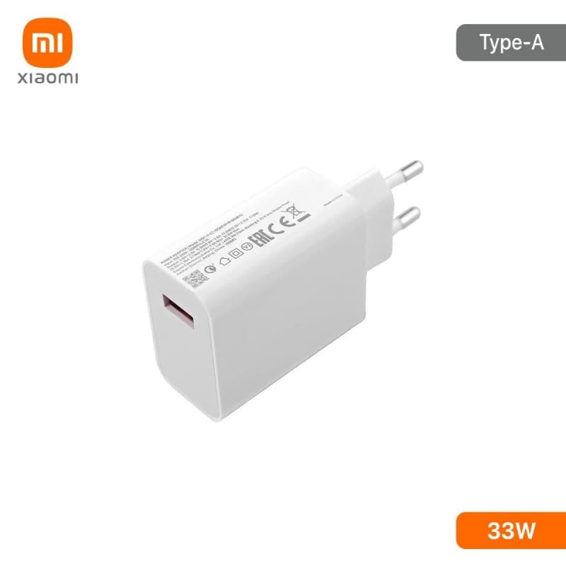 شاحن Xiaomi بقوة 33 واط، منفذ شحنUSB، مع كيبل Type C