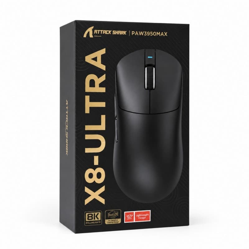 Attack Shark X8 Ultra Mouse-White