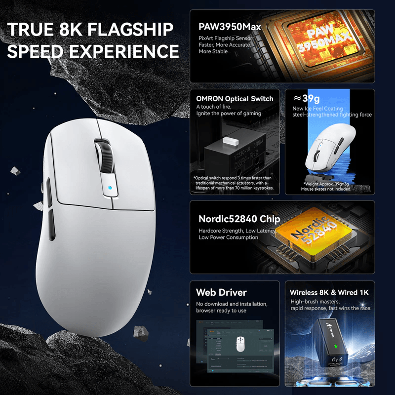 Attack Shark R6 Mouse-White