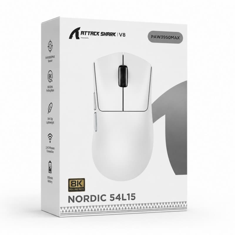 Attack Shark V8 Mouse-Black