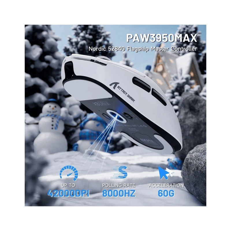 Attack Shark X8 Ultra Mouse-White