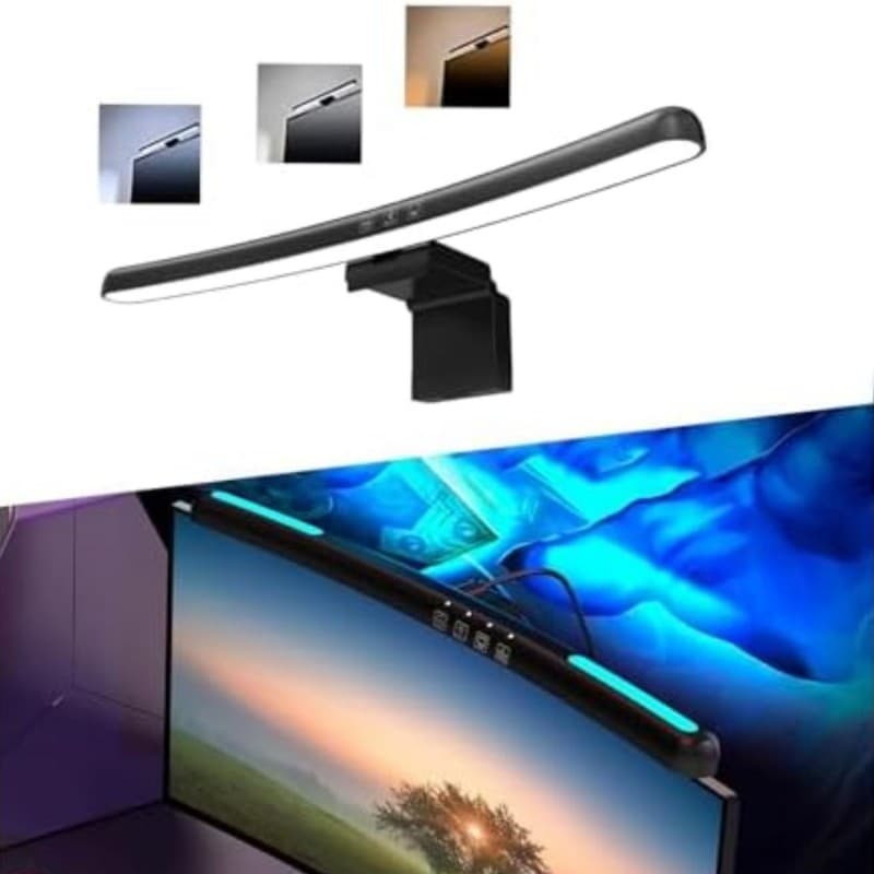 Curve Monitor Lamp-Black