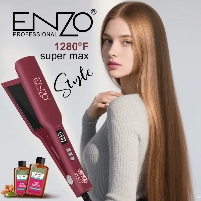ستريتنر شعر بروفيشنال مع شاشة ديجيتال من Enzo