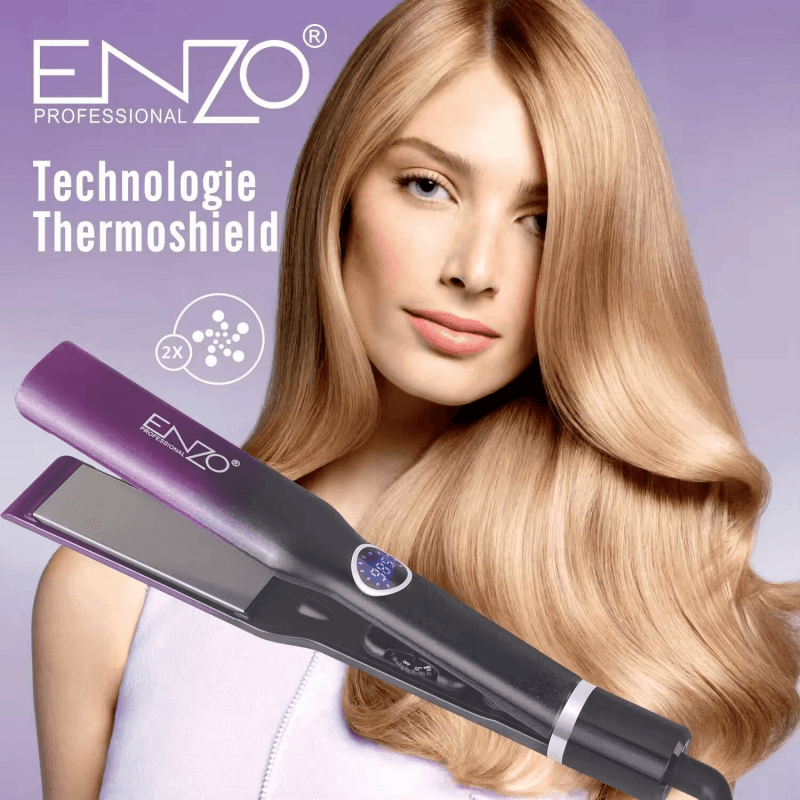 ستريتنر شعر بلاطة تيتانيوم مع زيت الارجان من Enzo