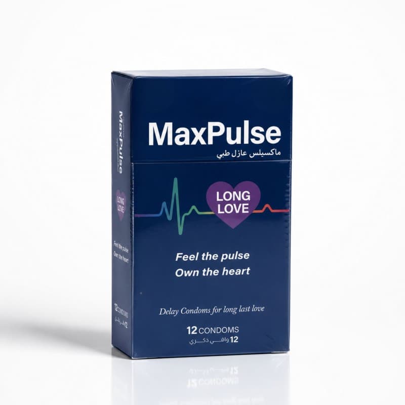 MaxPulse Long Love Condoms 12PCS (W:52mm, L:180mm) واقي ذكري