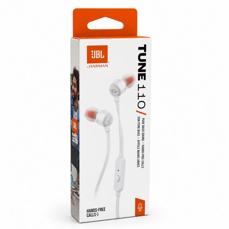 سماعة TUNE 110 - JBL - TYPE C لون ابيض