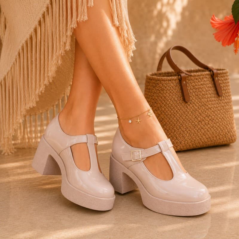 حذاء روكي للصبايا طبي لون بيج  من Silia Comfort لون بيج 