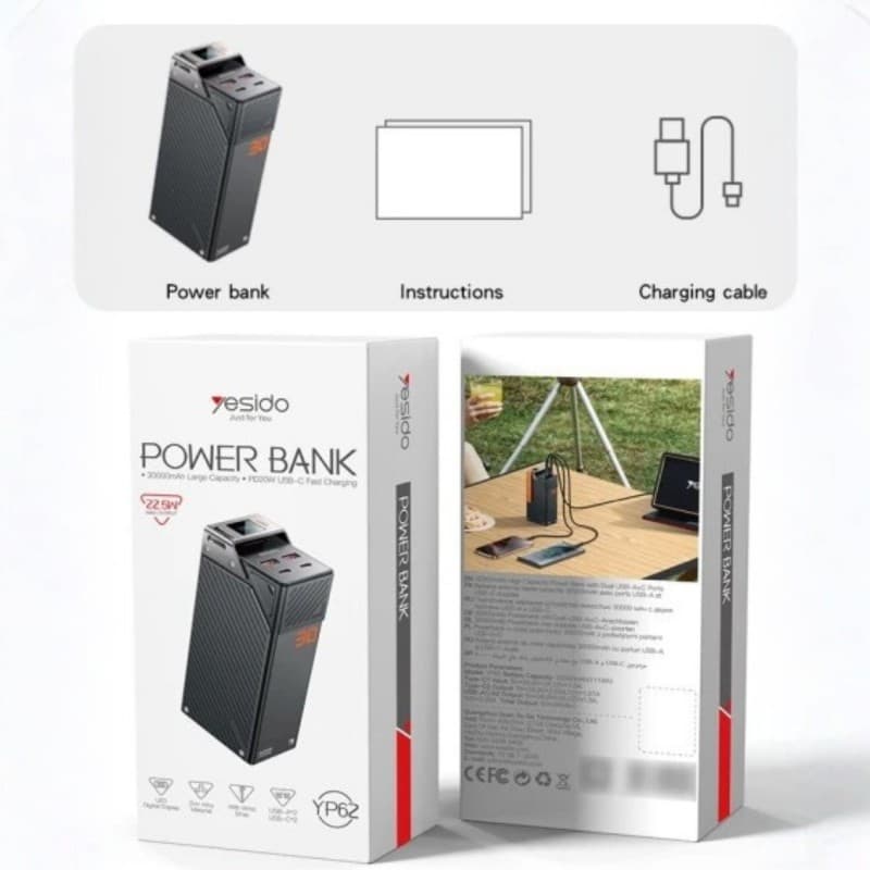 بور بانك YESIDO YP62 30000 22.5W