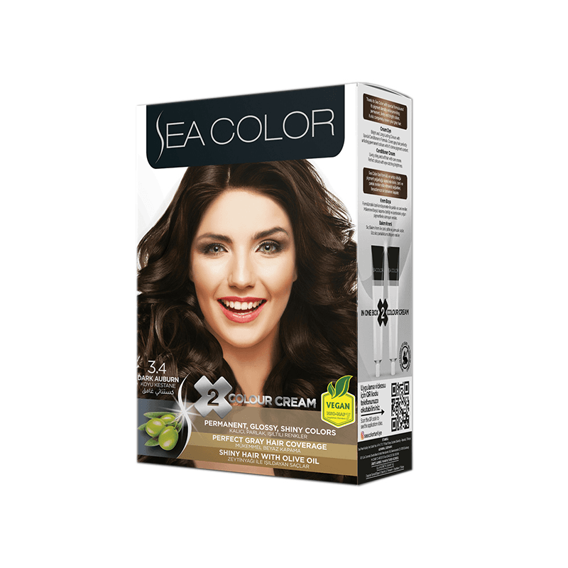 SEA COLOR صبغة شعر كستنائي غامق 3.4
