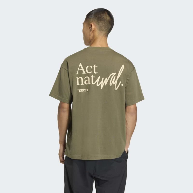 adidas Men's TERREX ACT NATURAL GRAPHIC Tee - Green