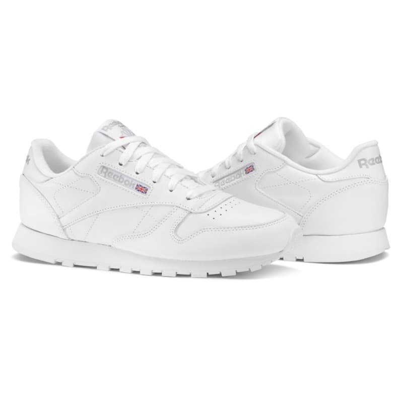 حذاء ريبوك كلاسيك ليذر جلد للجنسين لون أبيض- Reebok Unisex Classic Leathers Shoes
