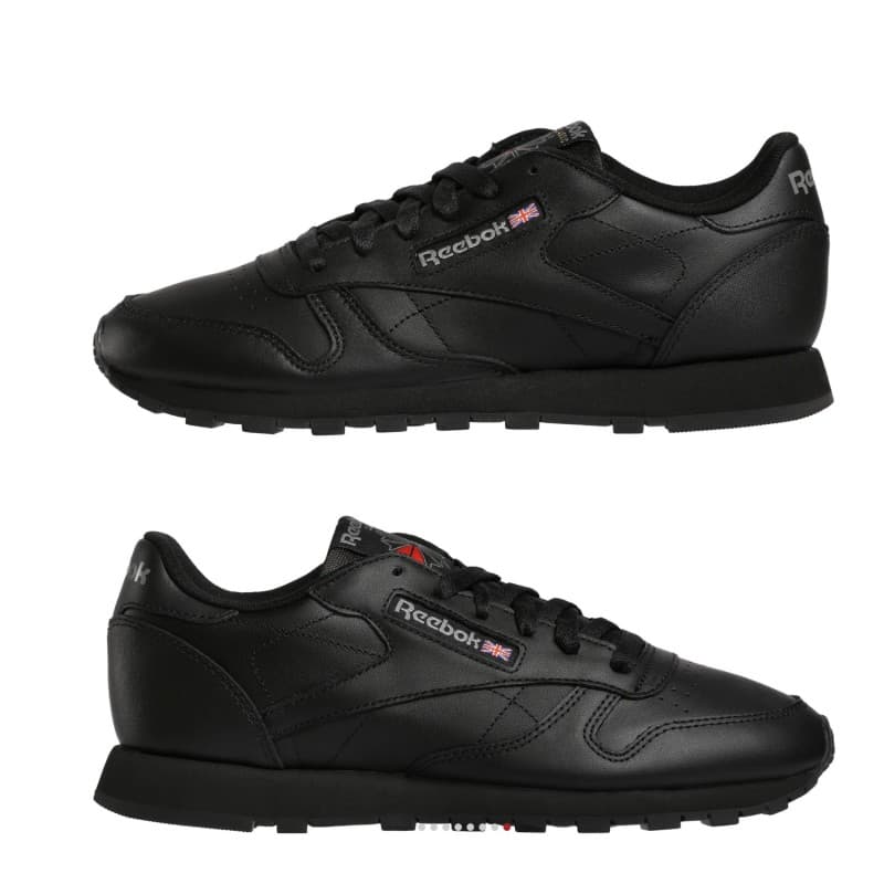 Reebok Womens' Classic Leather Shoes - حذاء ريبوك كلاسيك جلد للنساء لون أسود 