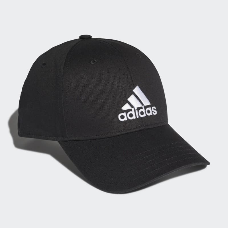 adidas Unisex COTTON BASEBALL Cap - Black - طاقية اديداس بيسبول قطنية للجنسين لون أسود