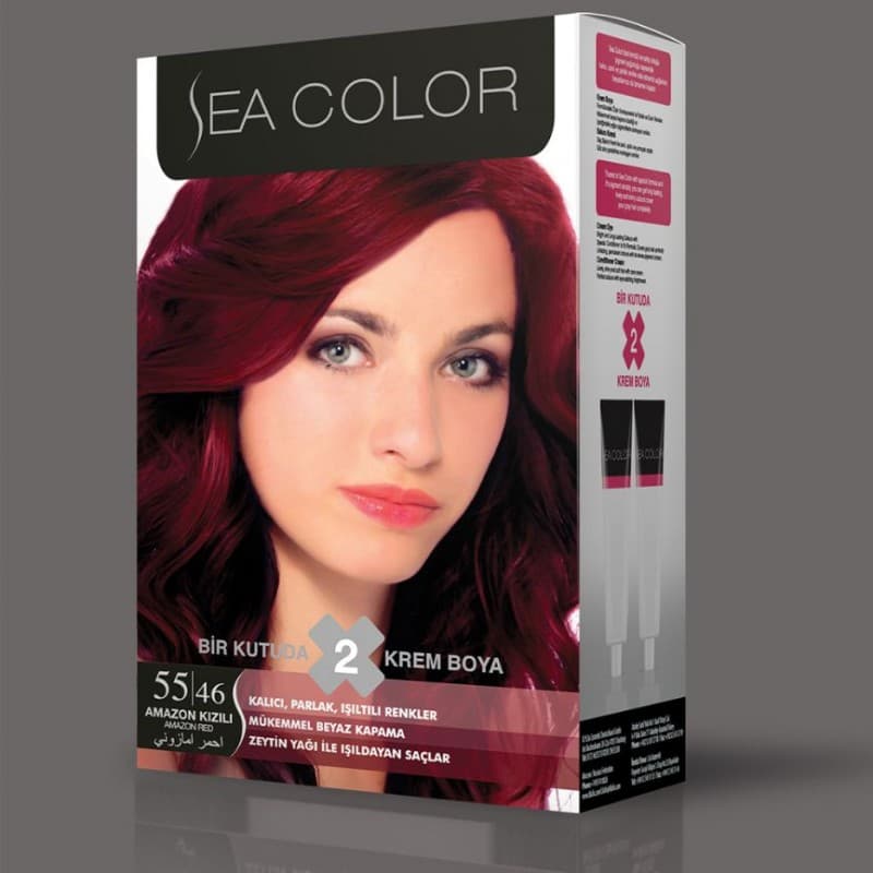 SEA COLOR صبغة شعر احمر امازوني 55/46 100مل