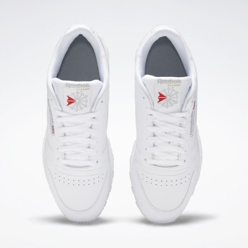 Reebok Classic Leather Shoes - حذاء ريبوك كلاسيك جلد لون أبيض 