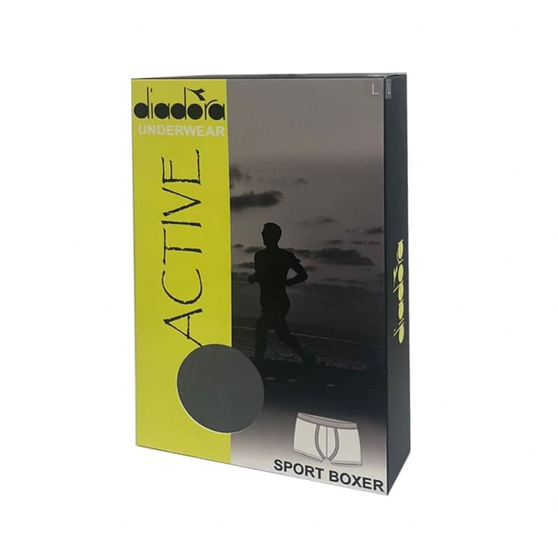 بوكسر ديادورا أكتيف سبورت (عدد 3 قطع) للرجال لون أسود - Diadora Men's ACTIVE Sport Boxer
