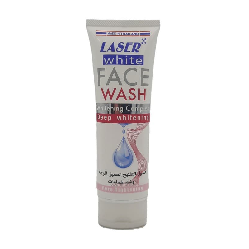 غسول التفتيح العميق للوجه وشد المسامات حجم 100 مل - Face Wash Deep Whitening by Laser White