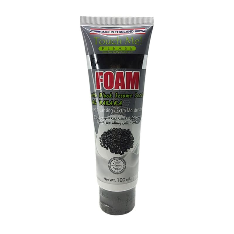 غسول البشرة بخلاصة الحبة السوداء (البركة) من تاتش مي حجم 100 مل - Face Wash Foam with Black Sesame Seeds Al Baraka by Touch Me