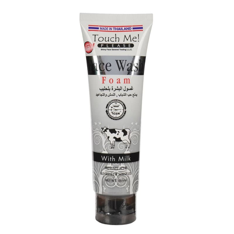 غسول البشرة بالحليب من تاتش مي حجم 100 مل - Face Wash Foam with Milk by Touch Me