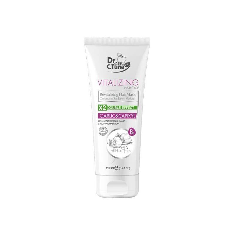 ماسك الشعر بالثوم من د. سي تونا فارماسي حجم 200 مل- Dr C Tuna Revitalising hair mask Garlic & Capixyl