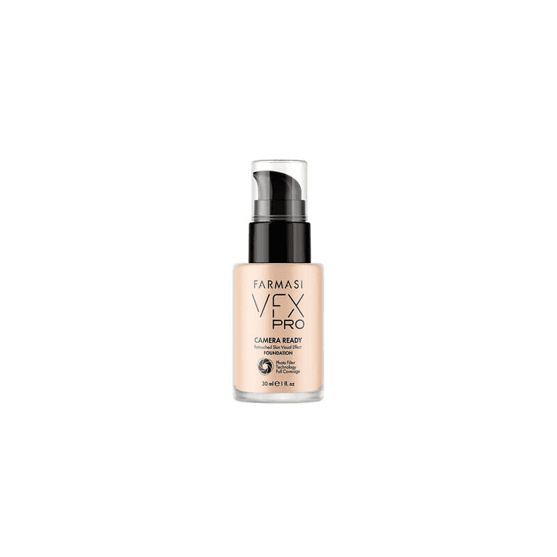 كريم أساس في اف اكس برو سائل من فارماسي درجة 03 حجم 30 مل -Farmasi Make Up Vfx Pro Camera Ready Foundation - 03 Warm Ivory