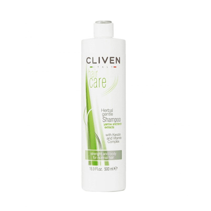 شامبو كليفن بخلاصة ابارو والبتولا مع الكيراتين حجم 500 مل- Cliven Herbal Gentle Shampoo Strength and body for NORMAL HAIR 500 ML