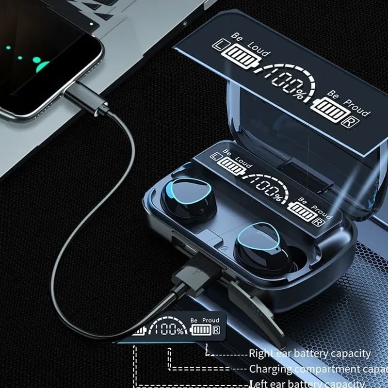 ايربود M10 شاشة صوت نقي بروبانك Wireless Earphones