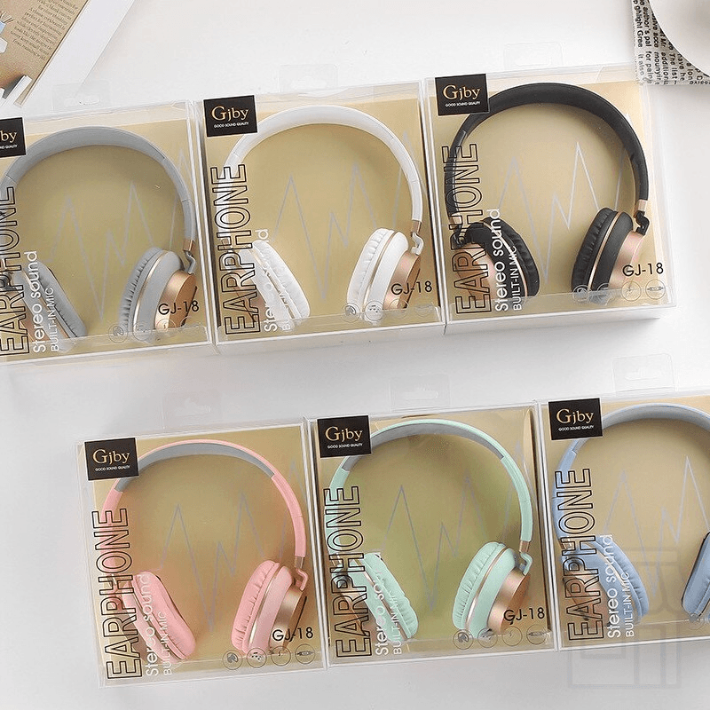 سماعة رأس سلكية من جيبي بألوان مختلفة-GJBY GJ18 Earphone Headphone
