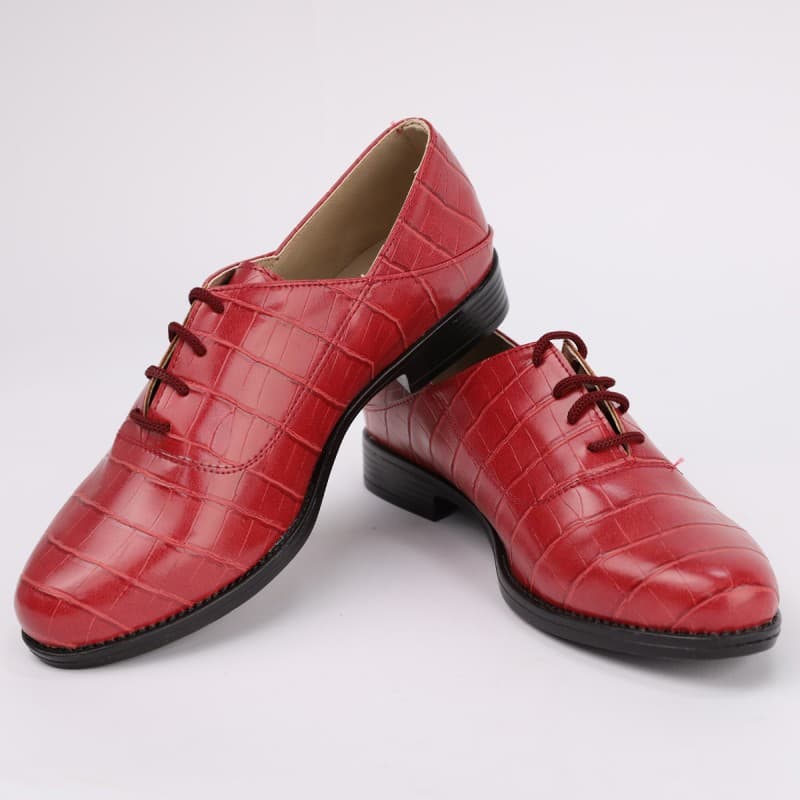 حذاء ايرون جلد بسحاب للنساء لون خمري-IRON Womens' Shoes