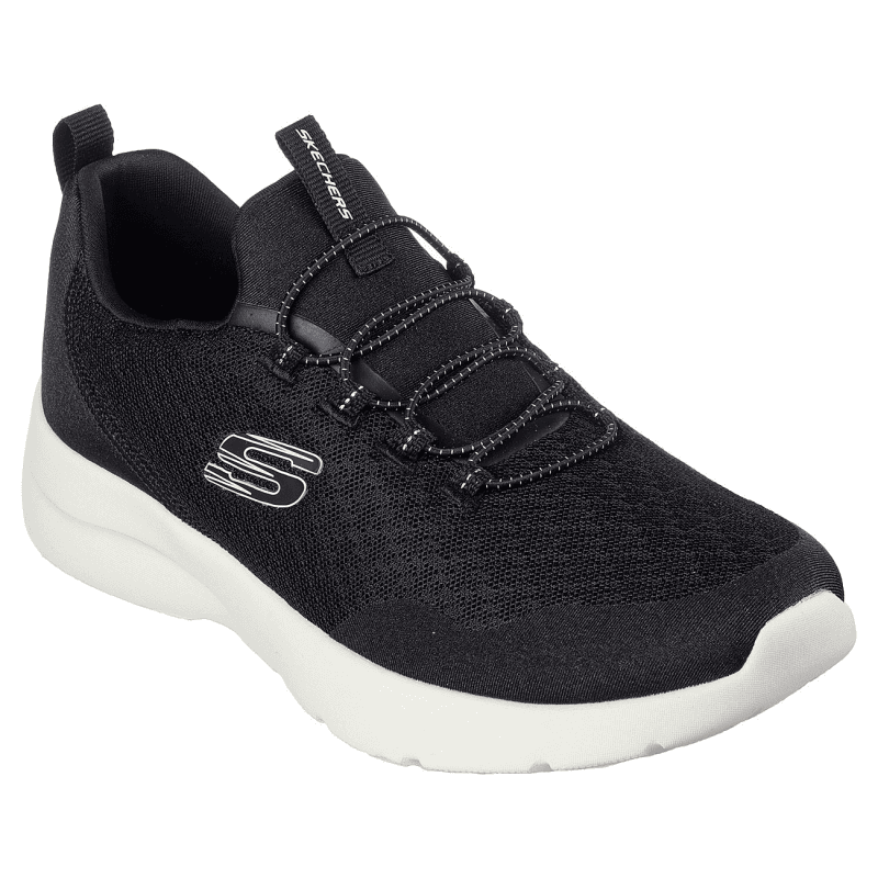 حذاء سكيتشرز ديناميت 2.0- ريال سموث للنساء لون أسود ونعل أبيض- Skechers Women's Dynamight 2.0 - Real Smooth Shoes