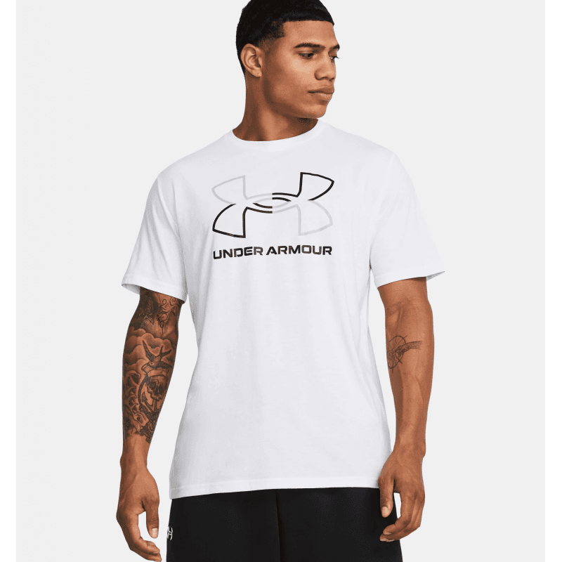 Under Armour Men's UA Foundation Short Sleeve T-shirt-تيشيرت اندر ارمور فاونديشن للرجال لون أبيض