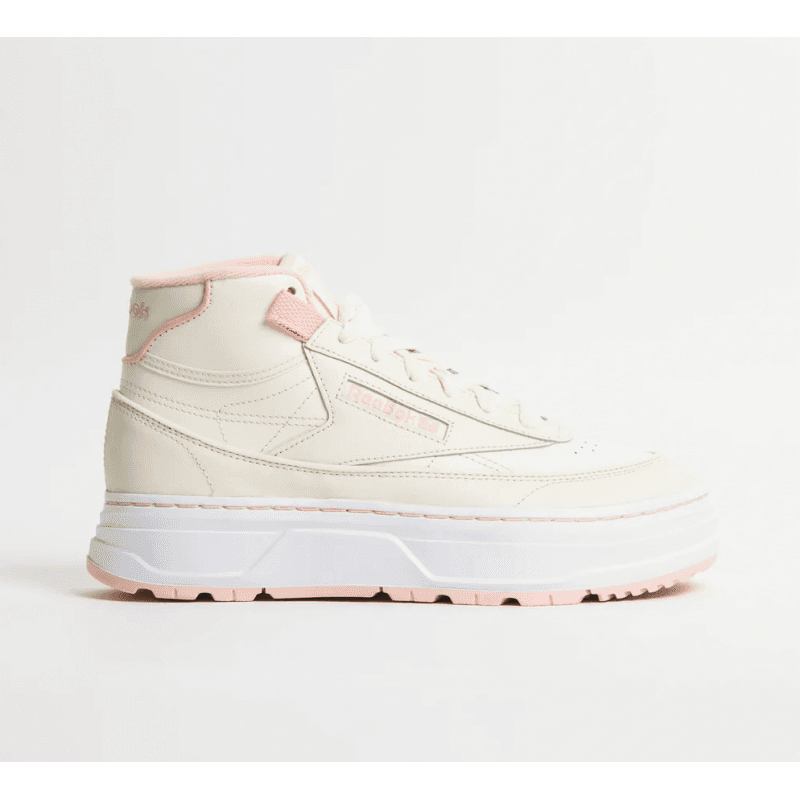 Reebok Womens' Club C Geo Mid Shoes - حذاء ريبوك كلوب سي جيو ميد للنساء لون طحيني