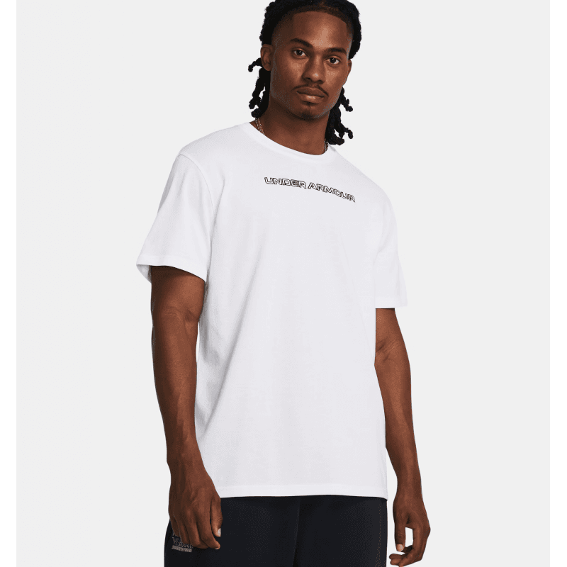 Under Armour Men's UA Heavyweight Logo Overlay Embroidered Short Sleeve