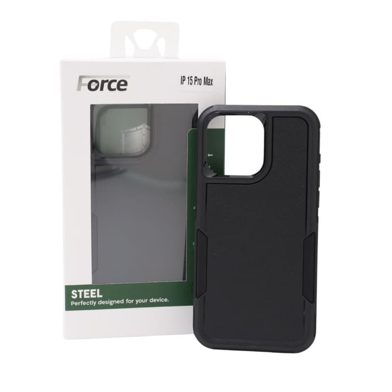 Force Steel Defender phone cover IPHONE 15 PRO MAX BLACK