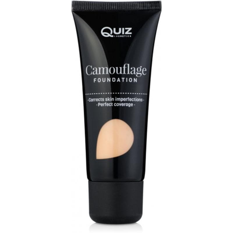 Quiz camouflage foundation 02 pure beige 30 ml - فاونديشن درجه 02 بيور بيج
