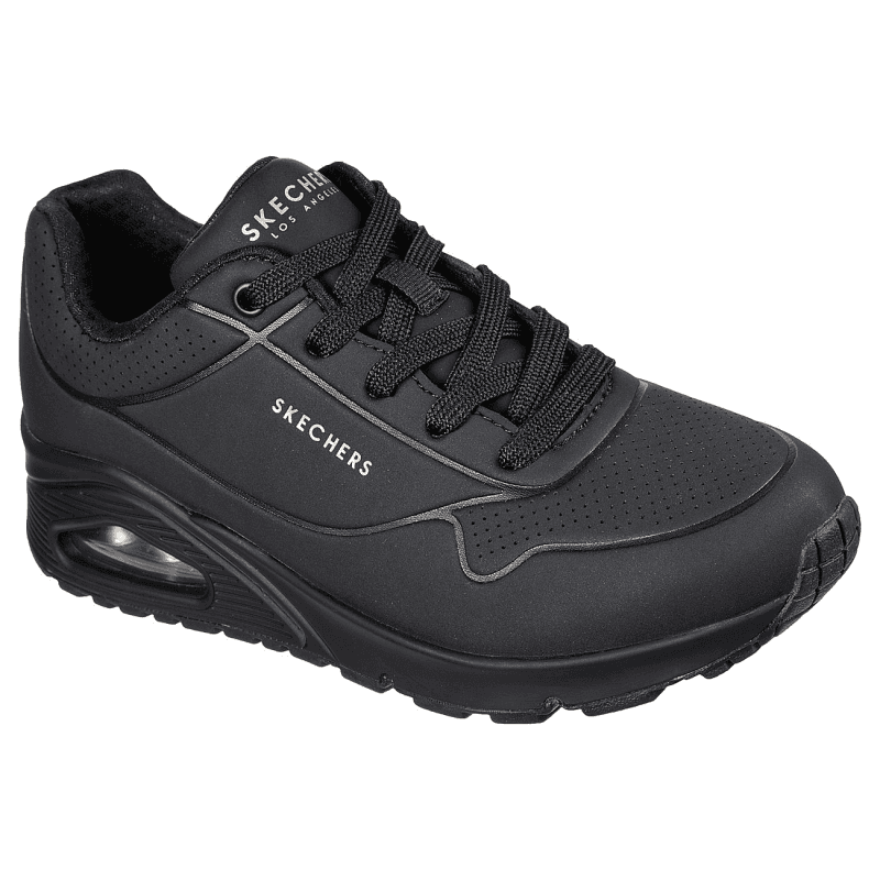 Skechers Women's Uno - Stand On Air Wide Fit Shoes -حذاء سكيتشرز أونو ستاند اون اير وايد فيت للنساء لون أسود
