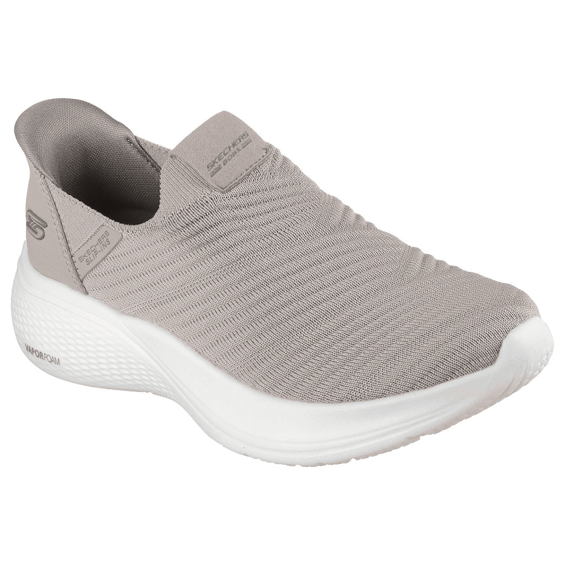 Skechers Women's Slip-ins: BOBS Sport Infinity - Daily Vision Shoes - حذاء سكيتشرز سليب انس: بوبس انفينتي للنساء لون بيج ونعل أبيض