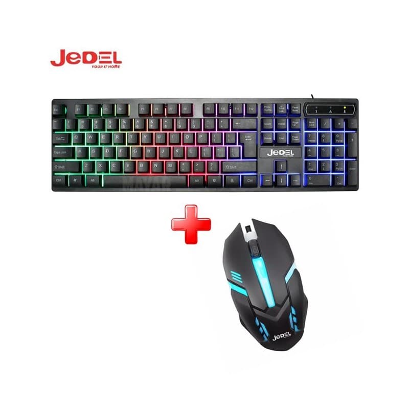 كيبورد وماوس سلكي مع إضاءة LED RGB للألعاب Gaming K590