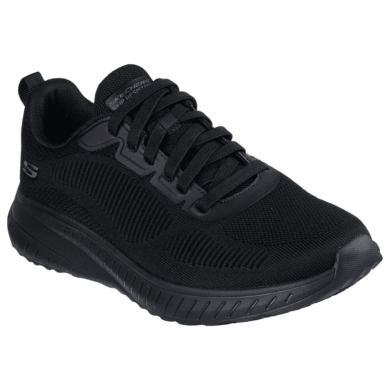 Skechers Mens' Work Relaxed Fit: Squad Chaos Slip Resistant - Fellker Shoes - حذاء سكيتشرز ورك ريلاكس فيت: سكواد للرجال لون أسود