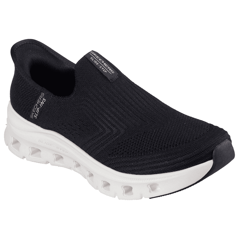 Skechers Women's Slip-ins: Glide-Step Pro - Everyday Shoes - حذاء سكيتشرز سليب انس: جلايد ستيب برو للنساء لون أسود ونعل أبيض