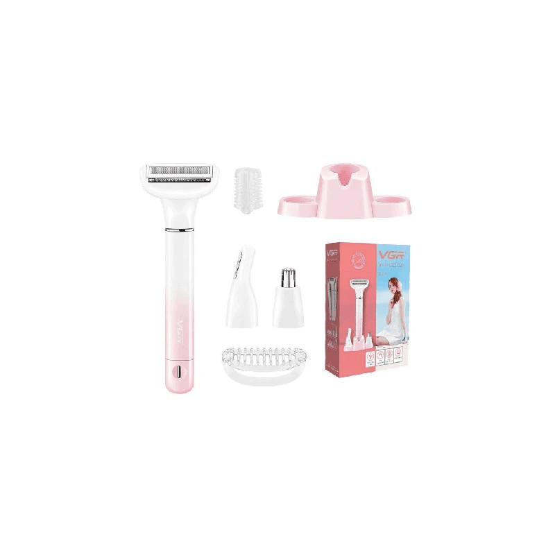 ماكينة احترافية لاسلكية للنساء- VGR V-611 Professional Ladies Shaver Set 3 in 1, Shaver for Women