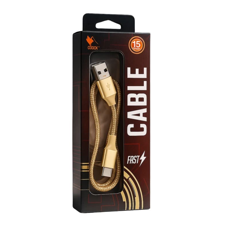 كابل فونيكس تايب سي ليو اس بي 1 متر لون ذهبي- FONIX Type C Cable Charge syne data D18