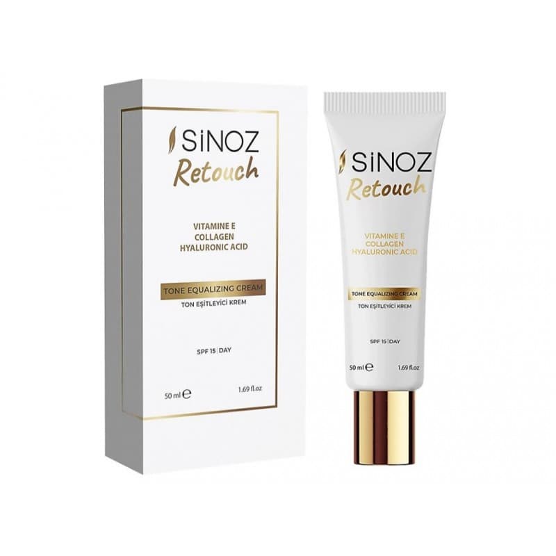 Sinoz Retouch Instant Tone Equalizing Cream 50ml - كريم توحيد لون البشرة غني بالكولاجين والهيالورونيك أسيد من سينوز 50 مل