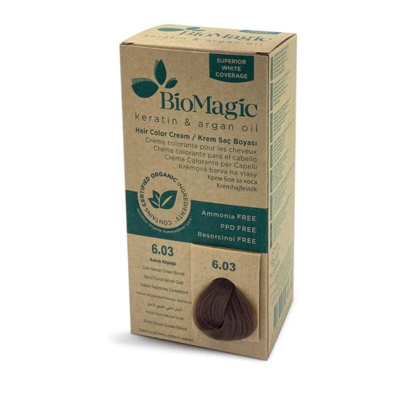 Biomagic Hair Color C K 6.03 Dark Natural Golden Blonde - صبغة شعر لون أشقر ذهبي طبيعي غامق