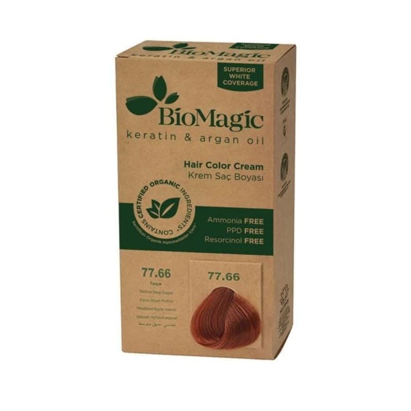 Biomagic Hair Color C K 77/66 Medium Deep Copper - صبغة شعر بيوماجيك CK 77/66 نحاسي متوسط غامق