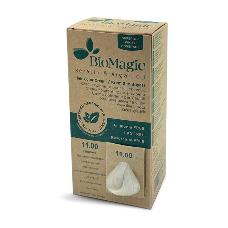 Biomagic Hair Color CREAM 11.0 Extra Lightened Natural Blonde - صبغة شعر لون أشقر فاتح بلاتيني