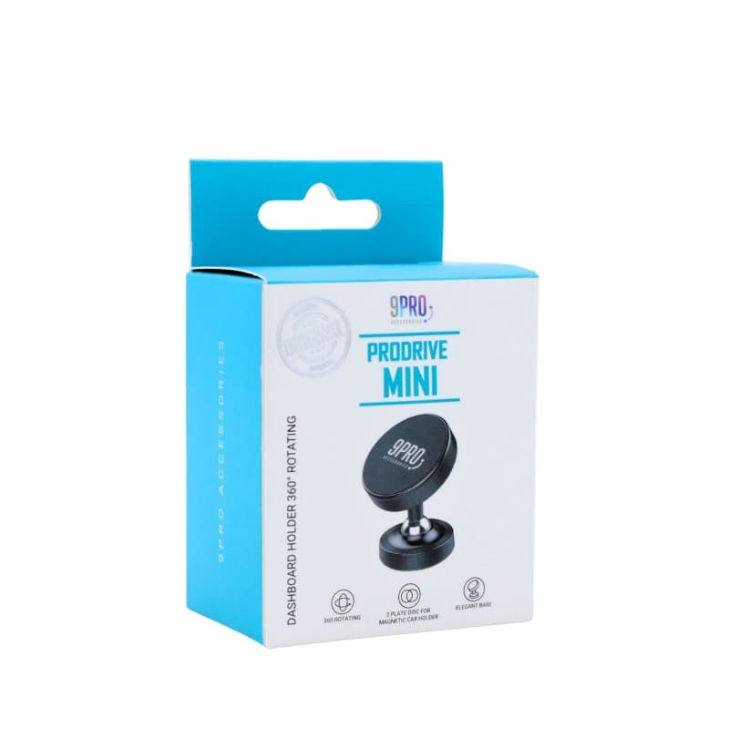 حامل وستاند هاتف بقاعدة ثابتة ورأس متحرك 360 من 9 برو PRO Drive Mini لون أسود
