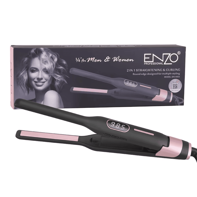 Enzo EN-4003 2 in 1 Straightener and Curling Iron For Men & Women ستريتنر رفيع